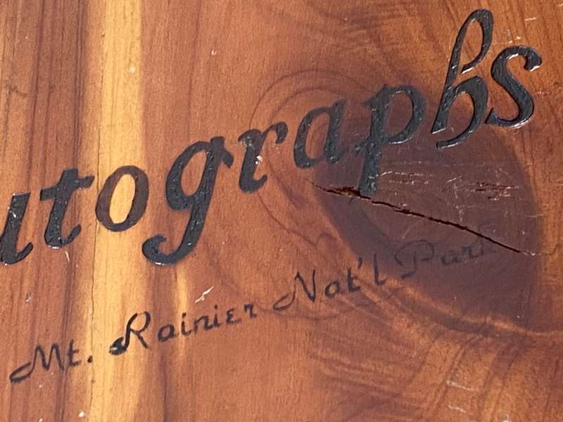 Vintage autograph wood book