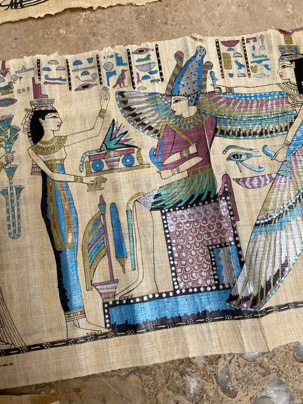 Papyrus art lot of 5 18 cm x 28cm