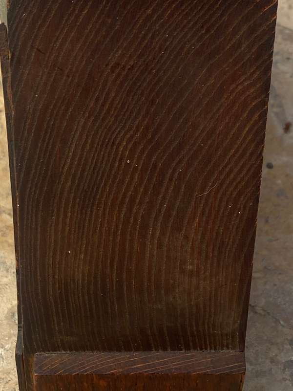 Old solid wood French wooden mantle clock TLC