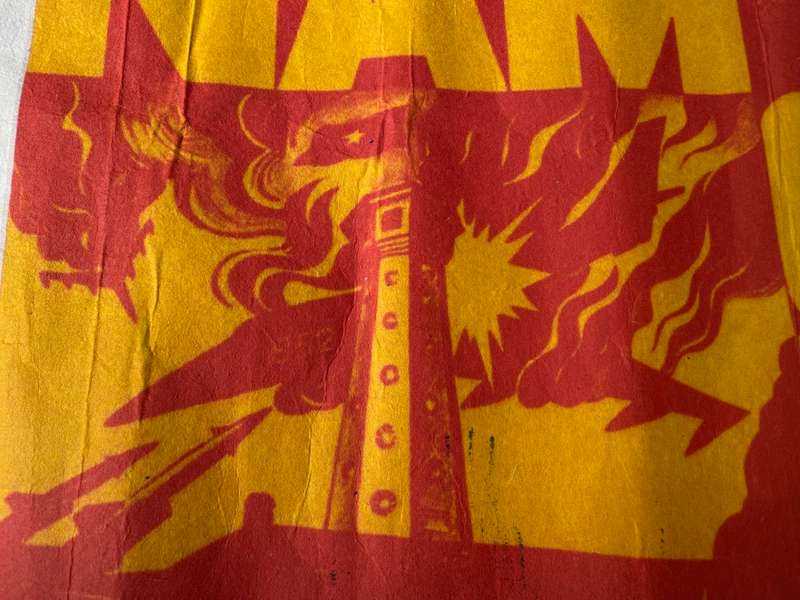 Vintage Vietnam wins war propaganda poster Chien Thang