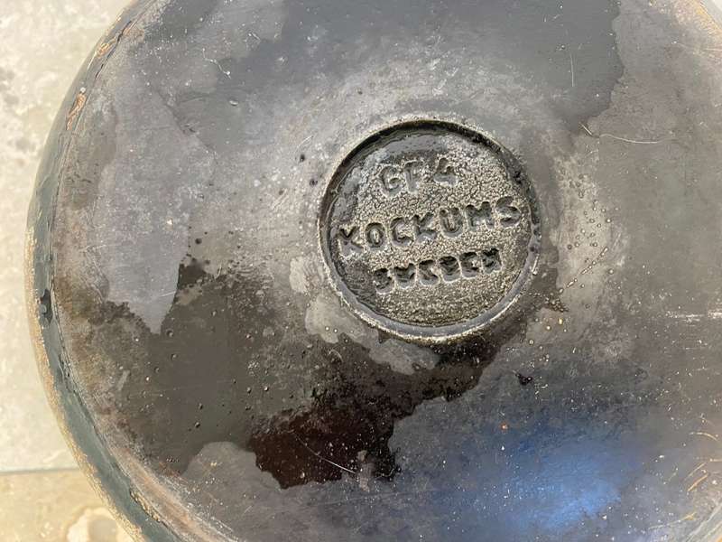 Vintage Kockums cast iron pots pot Gf3 Gf4  pair with Le Creuset lid D