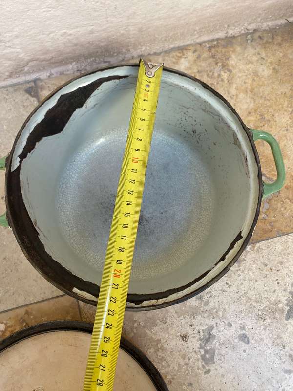 Vintage Kockums cast iron pots pot Gf3 Gf4  pair with Le Creuset lid D