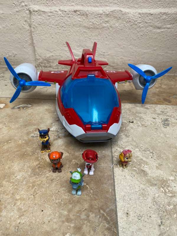 Paw patrol air patroller plane  with pup figure buddies  lot of 5