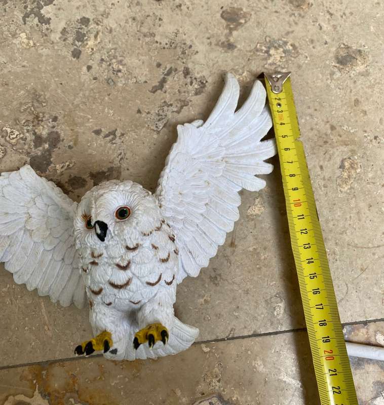 Rubber owl bird ornament decor display indoor / outdoor