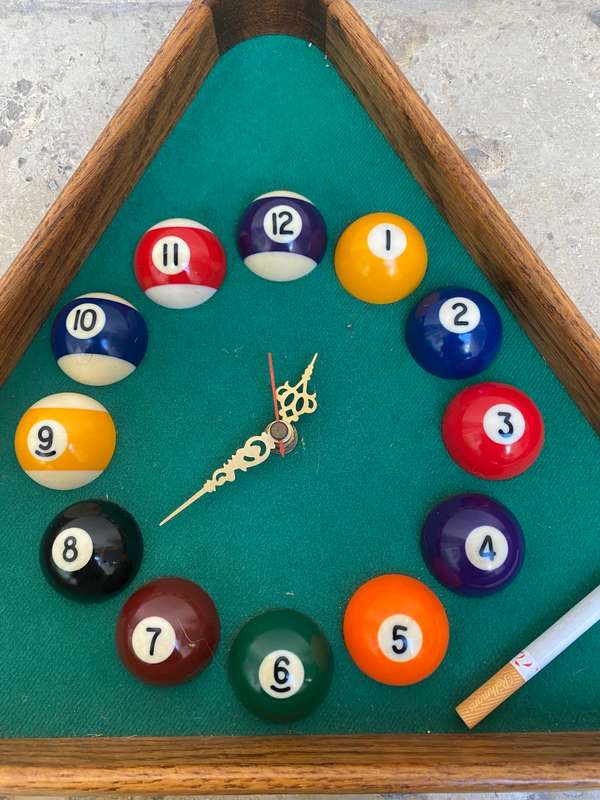 Vintage pool billiard snooker room wall clock Taiwan