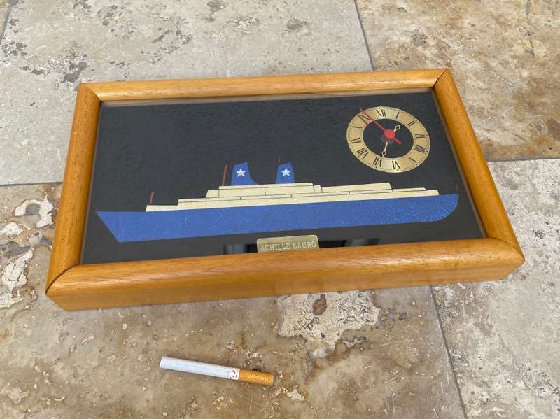 Vintage ship clock  MS Achille Lauro