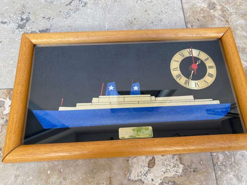 Vintage ship clock  MS Achille Lauro