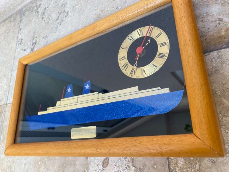 Vintage ship clock  MS Achille Lauro