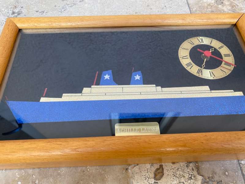 Vintage ship clock  MS Achille Lauro