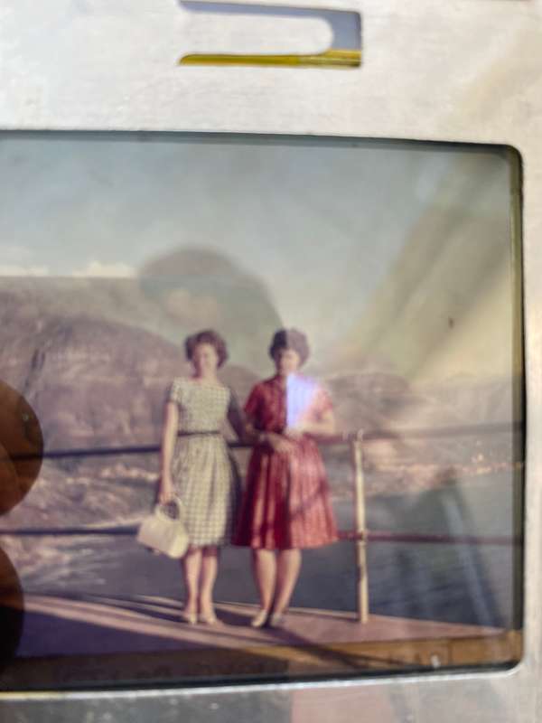 Vintage  original shipping image on Romanslide film strip adapter