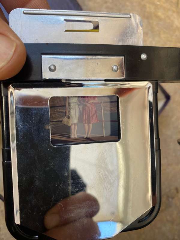 Vintage  original shipping image on Romanslide film strip adapter