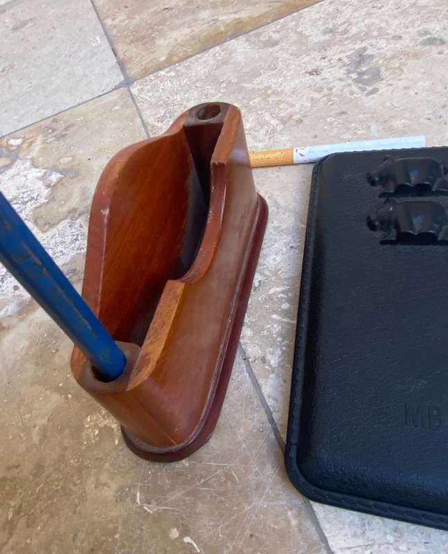 Vintage pass the pigs game MB + wood cradle pen holder
