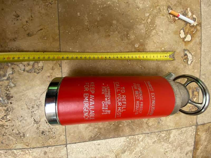 Vintage novelty thirst extinguisher dispenser  decanter musical