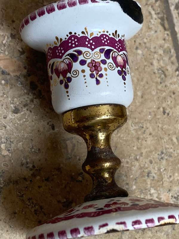 Vintage Studio Steinbock Austria  enamel candleholder