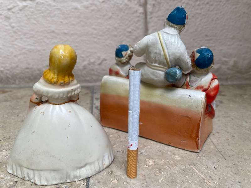 Vintage Ilha da Madeira folk people porcelain pair