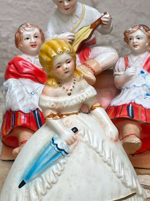 Vintage Ilha da Madeira folk people porcelain pair