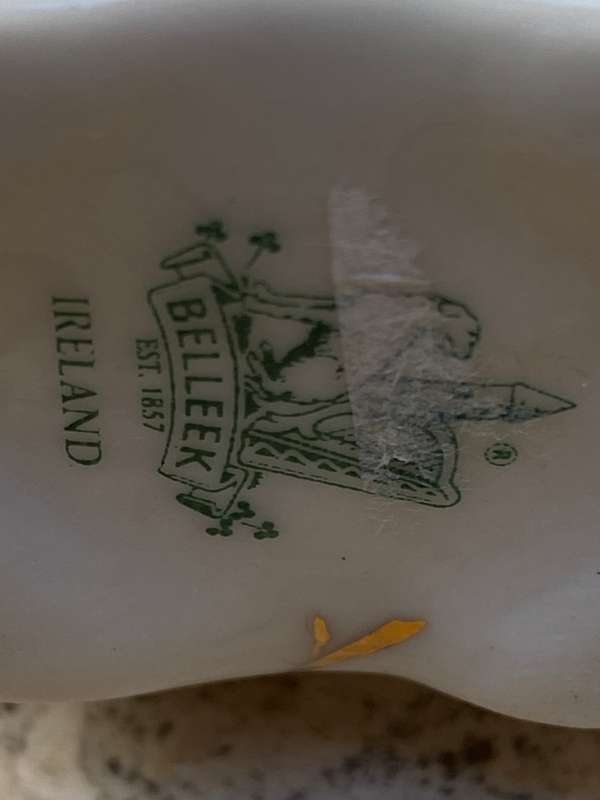 Vintage Belleek Ireland - Toy Panel Pink Vase - 0901 bud vase in box