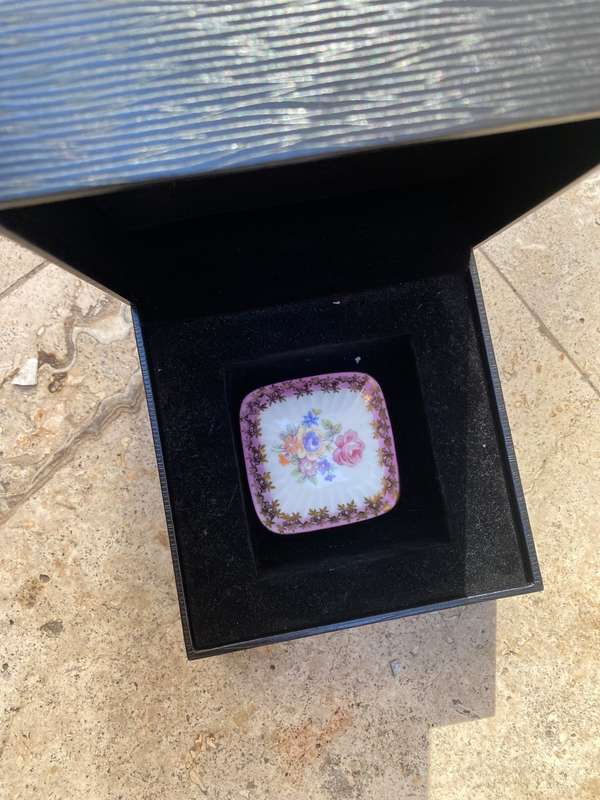 Vintage Dresden rectangular trinket box Germany