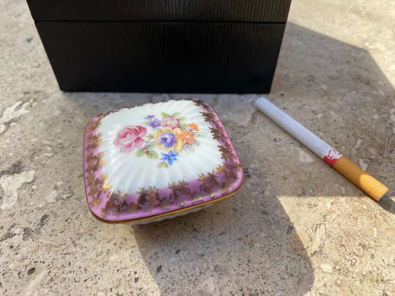 Vintage Dresden rectangular trinket box Germany