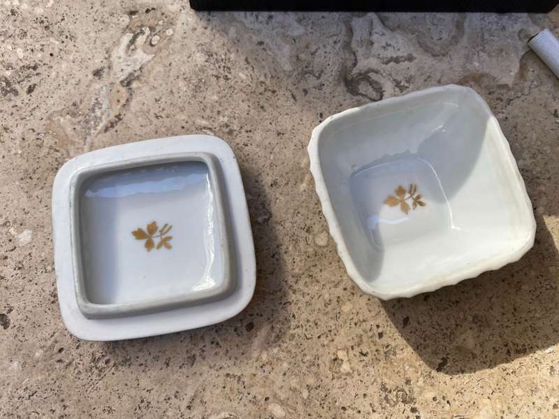 Vintage Dresden rectangular trinket box Germany