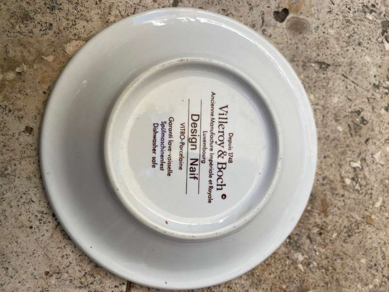 Vintage Villeroy & Boch porcelain ashtray trinket plate rooster chicken Gerard Laplau