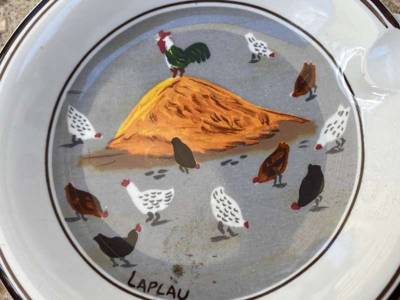Vintage Villeroy & Boch porcelain ashtray trinket plate rooster chicken Gerard Laplau