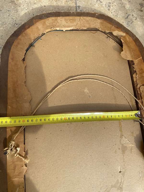Antique Wall Wood Convex glass Reverse art Painted Castle by the Danube