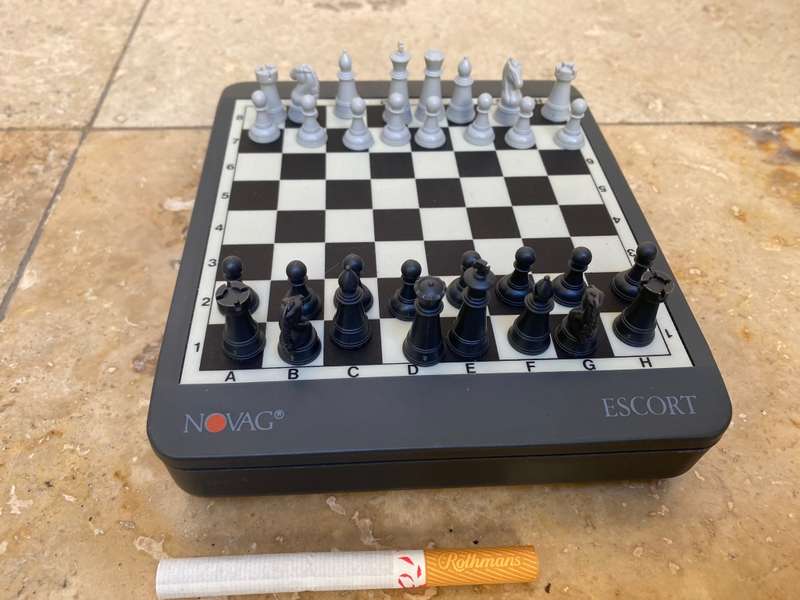 Vintage Novag escort computed chess set sold as spares  with granite board
