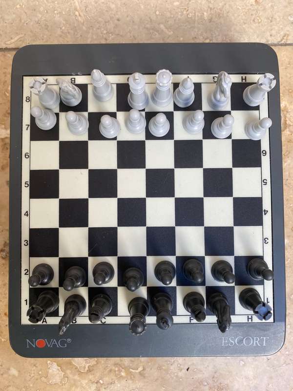 Vintage Novag escort computed chess set sold as spares  with granite board