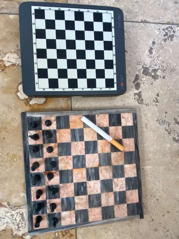 Vintage Novag escort computed chess set sold as spares  with granite board