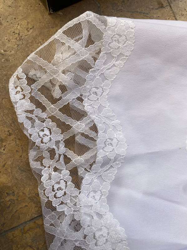 Christening / Baptism Dress 55 cm lace detail Hilton weiner  with purse