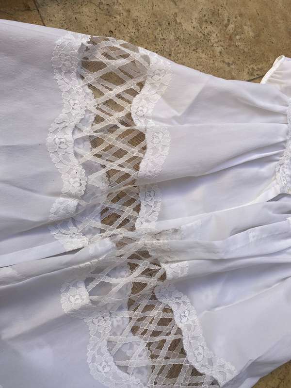 Christening / Baptism Dress 55 cm lace detail Hilton weiner  with purse
