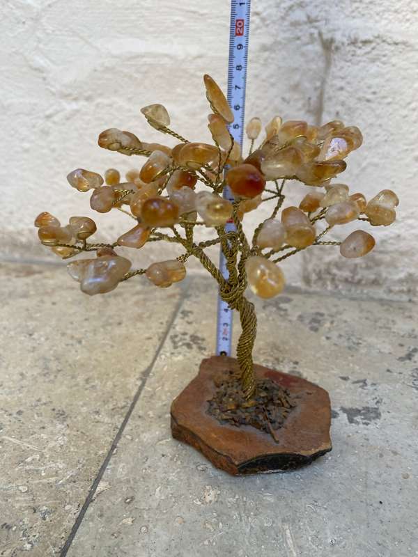 Semi-Precious Stone brass twisted wire Tree