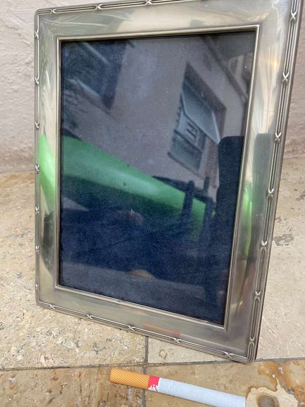 Vintage hallmarked RC English Sterling silver picture frame 22cm x 17cm