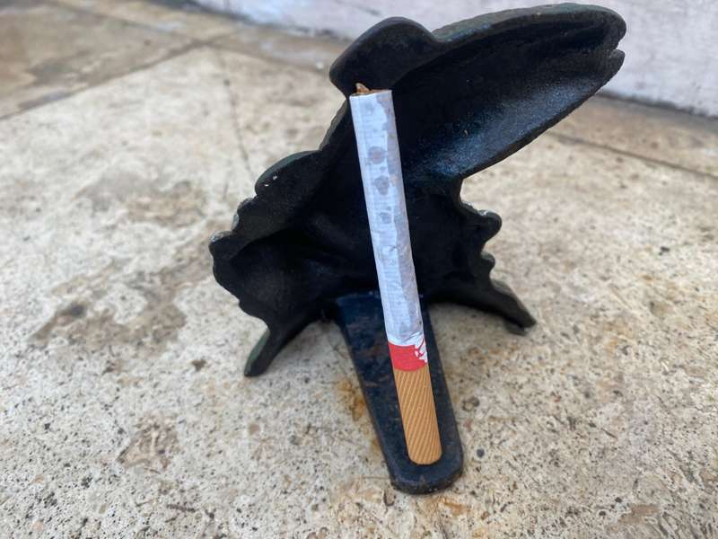 Vintage wright studios cast iron trout fish door stopper nautical