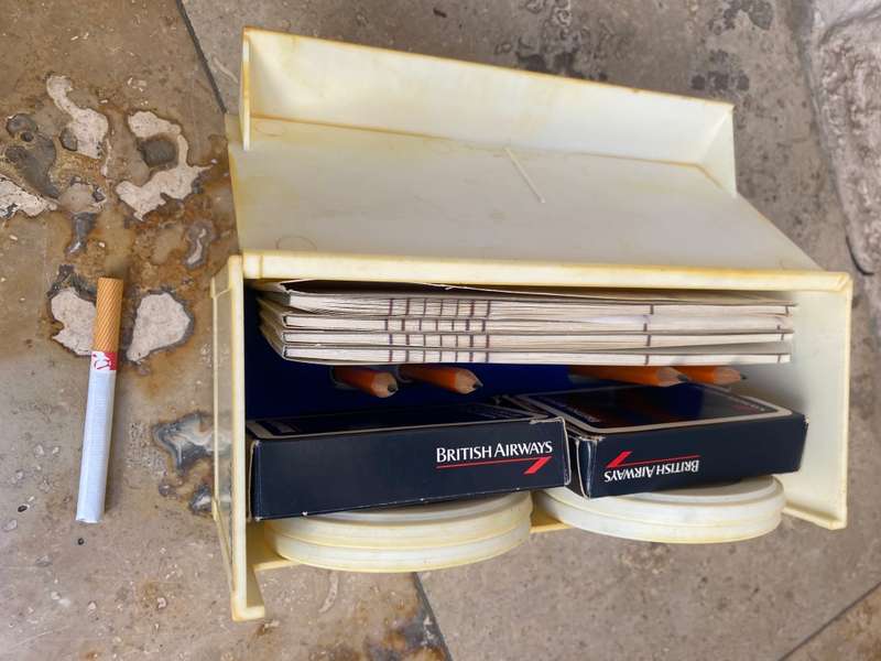 Vintage safmarine container bridge set with coasters British airways cards