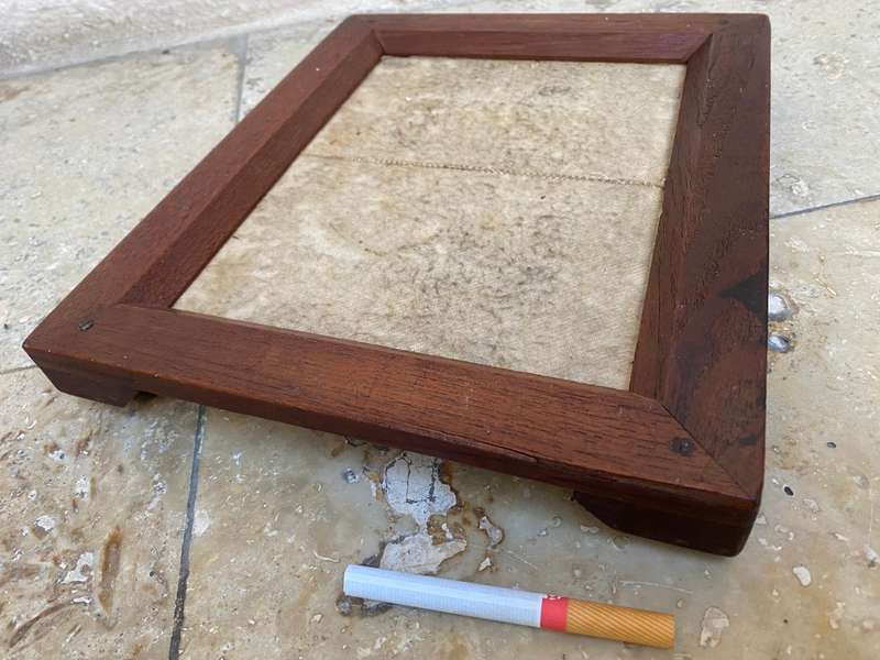 Antique master art  oak wood frame brass fittings