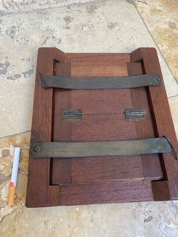 Antique master art  oak wood frame brass fittings