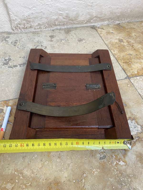 Antique master art  oak wood frame brass fittings