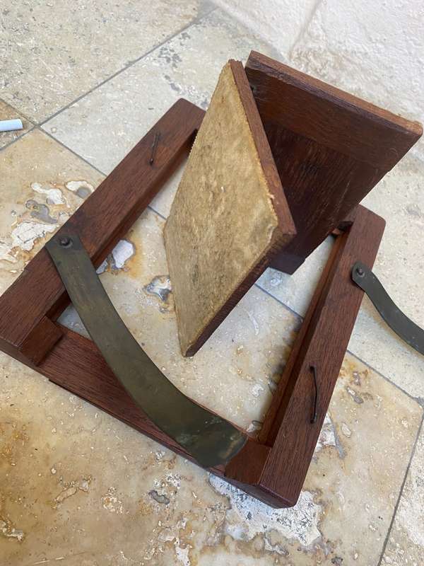 Antique master art  oak wood frame brass fittings