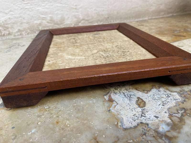 Antique master art  oak wood frame brass fittings