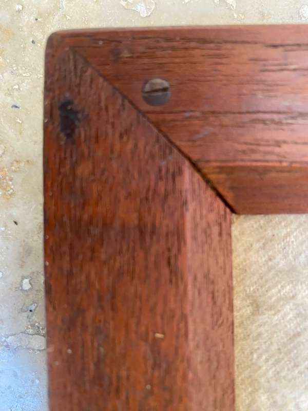 Antique master art  oak wood frame brass fittings