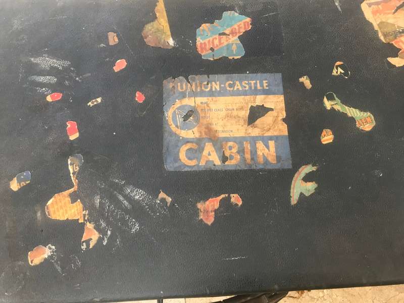 Antique luggage bag union castle cabin