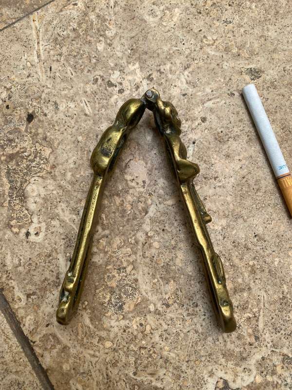 Vintage brass nutcracker monkey