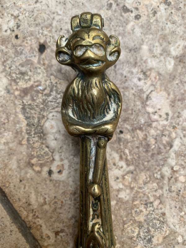 Vintage brass nutcracker monkey