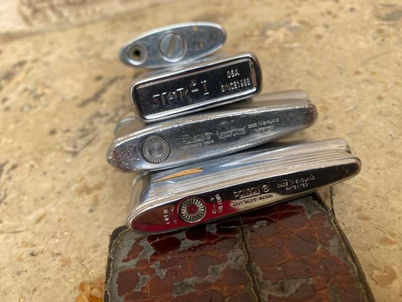 Vintage lighter lot of 5 including pair of Ronson lighters