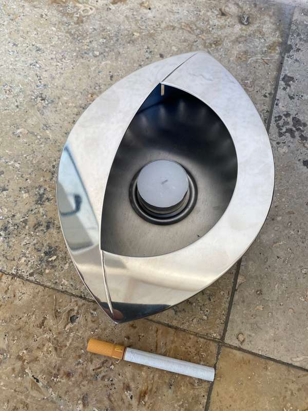 Carrol Boyes tea light warmer eye Stainless steel