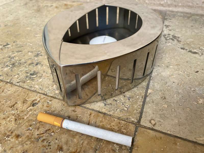 Carrol Boyes tea light warmer eye Stainless steel
