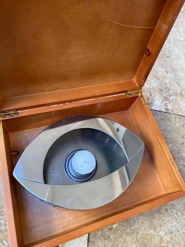 Carrol Boyes tea light warmer eye Stainless steel