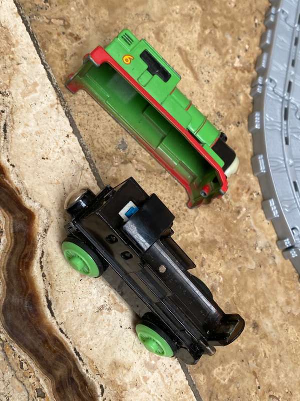 Vintage Tomy train station SET 2016 Gullana Percy train 2002 , plus 2013 train lot 3 & carriage